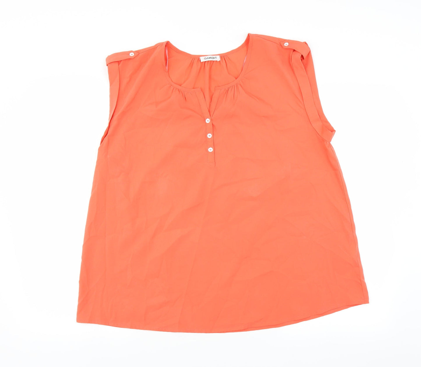 Womens UK Size 20 Damart Orange Basic Blouse