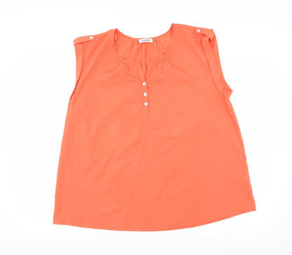 Womens UK Size 20 Damart Orange Basic Blouse