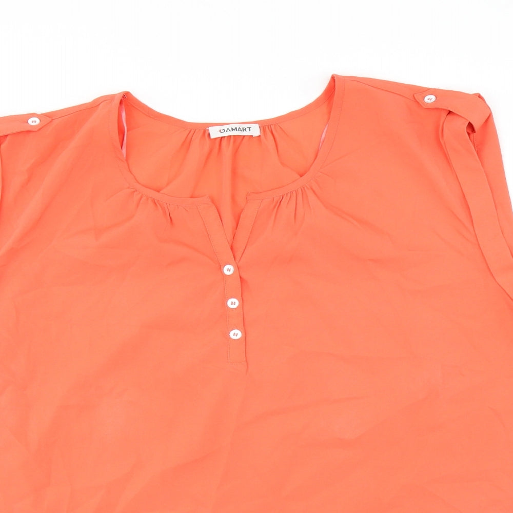 Womens UK Size 20 Damart Orange Basic Blouse