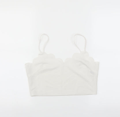 SheIn Womens White   Cropped Blouse Size L