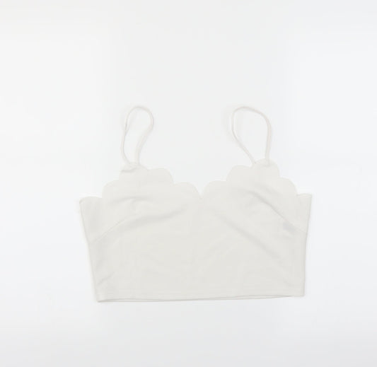 SheIn Womens White   Cropped Blouse Size L