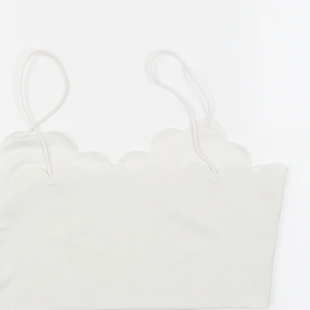 SheIn Womens White   Cropped Blouse Size L