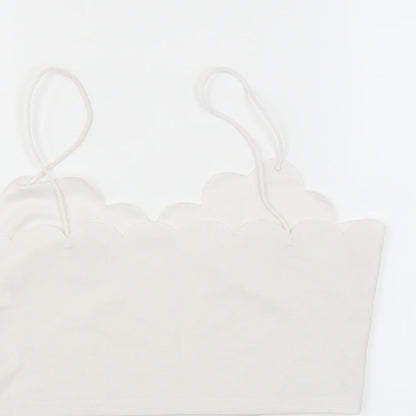 SheIn Womens White   Cropped Blouse Size L