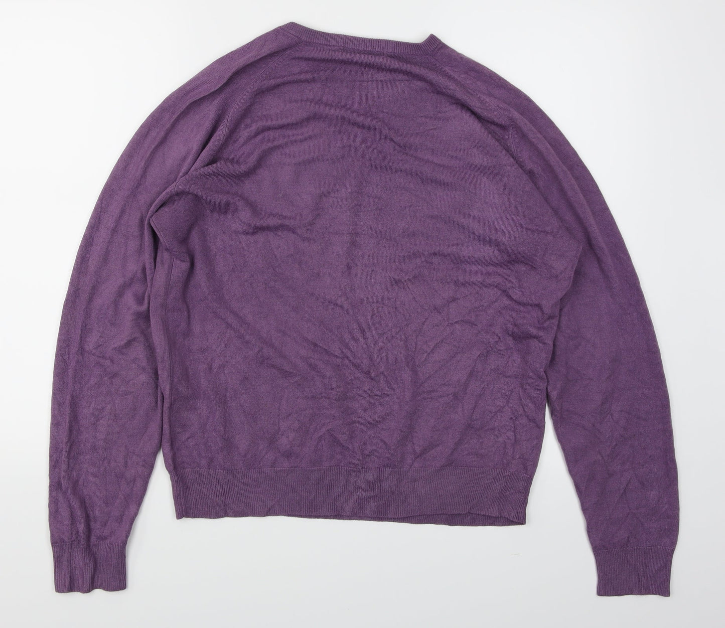 Autograph Mens Purple  Knit Pullover Jumper Size M