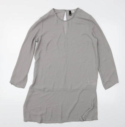 Divided Womens Grey   Basic Blouse Size 12  - long Line