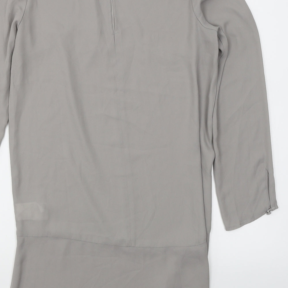 Divided Womens Grey   Basic Blouse Size 12  - long Line