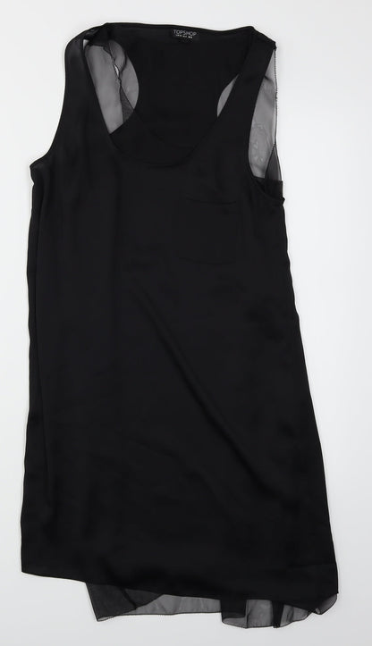 Womens UK Size 8 Topshop Black Camisole Blouse
