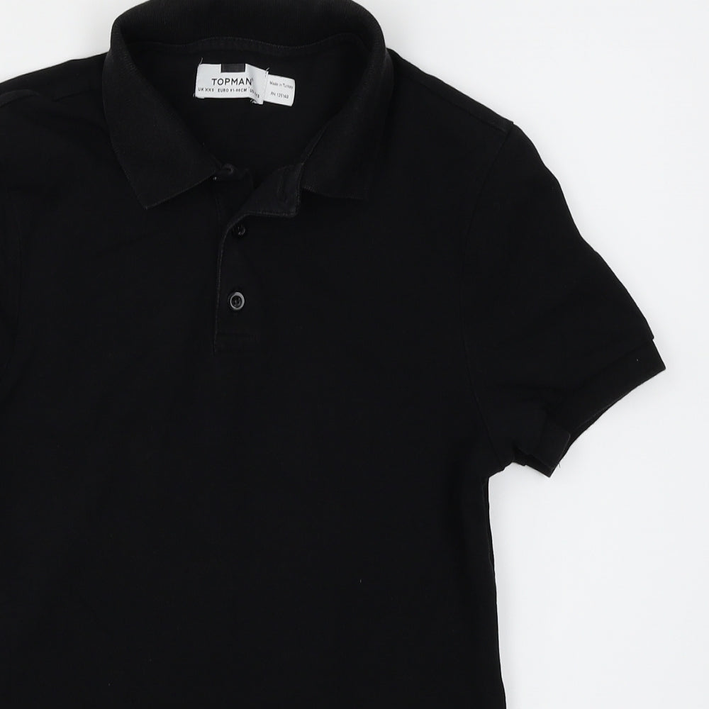 Topman Mens Black    Polo Size XS