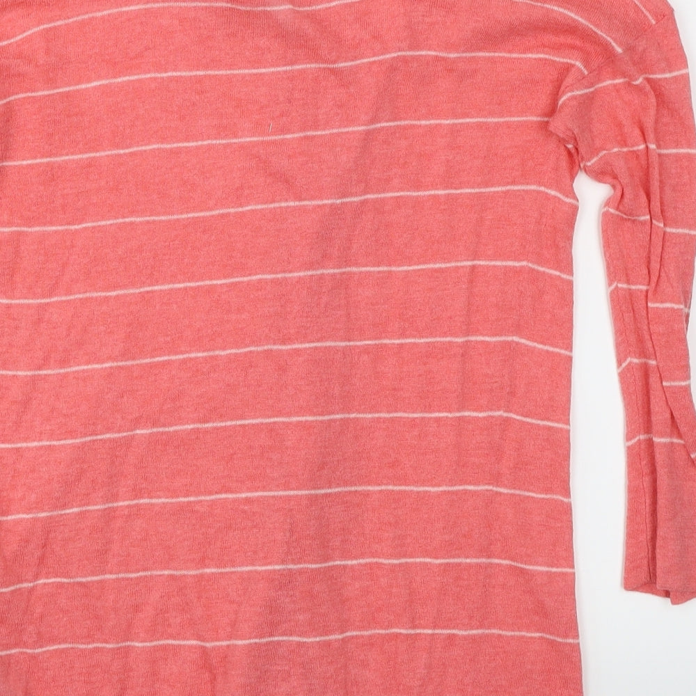 Great Plains Womens Pink Striped  Cardigan Jumper Size S
