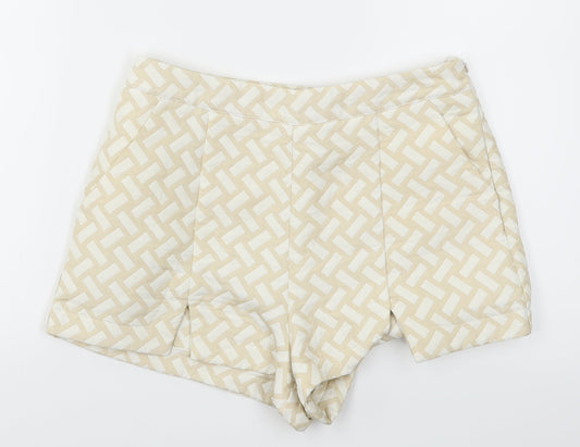 Missguided Womens Beige   Hot Pants Shorts Size 8
