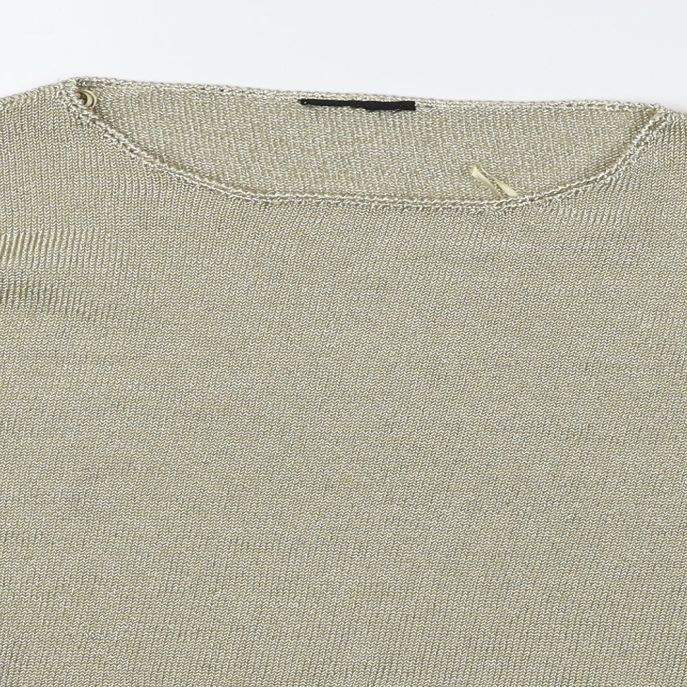 Preoworn Womens Gold   Cropped T-Shirt Size 10