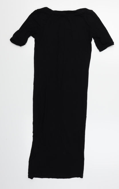 Preworn Womens Black   T-Shirt Dress  Size 6