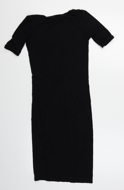 Preworn Womens Black   T-Shirt Dress  Size 6