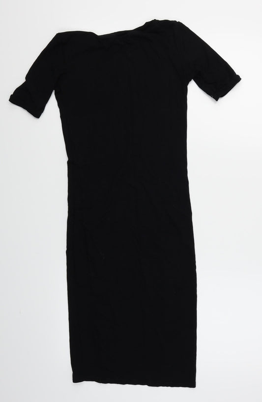Preworn Womens Black   T-Shirt Dress  Size 6