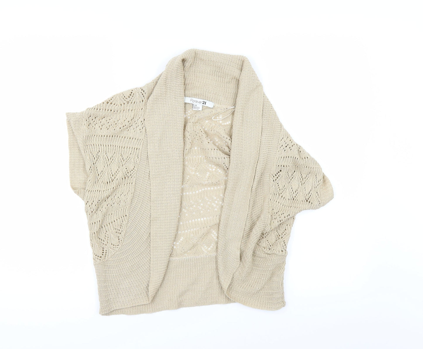 FOREVER 21 Womens Beige   Cardigan Jumper Size L