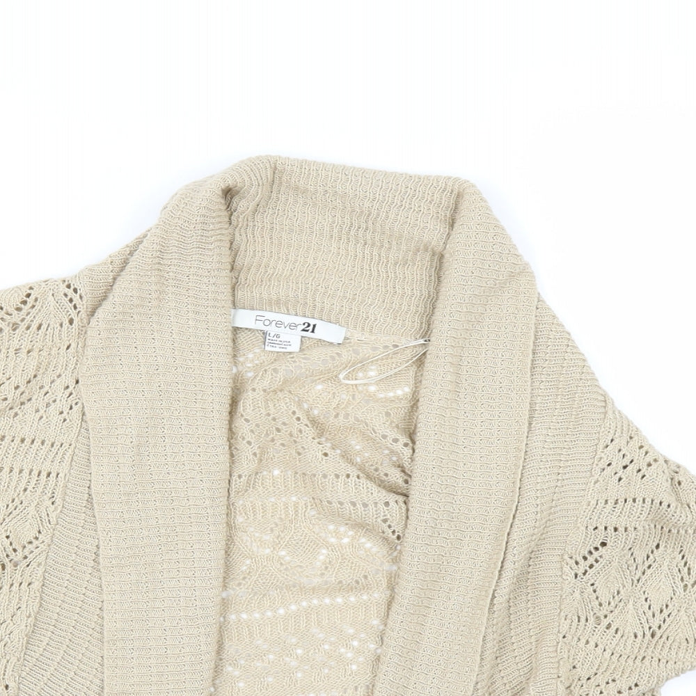 FOREVER 21 Womens Beige   Cardigan Jumper Size L