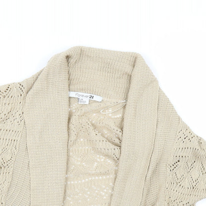 FOREVER 21 Womens Beige   Cardigan Jumper Size L