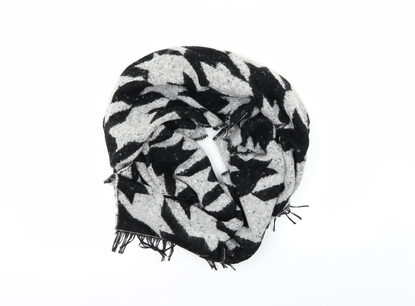 George Womens Black Geometric   Scarf