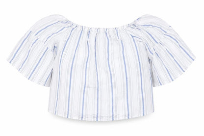 Womens UK Size 12 Preworn White Cropped Blouse