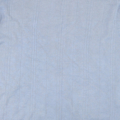 m2m Mens Blue Check  Pullover Jumper Size XL
