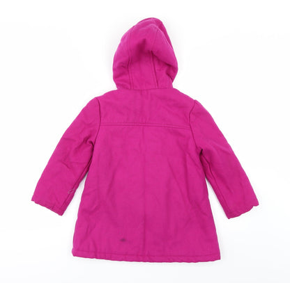Marks and Spencer Girls Pink   Duffle Coat Coat