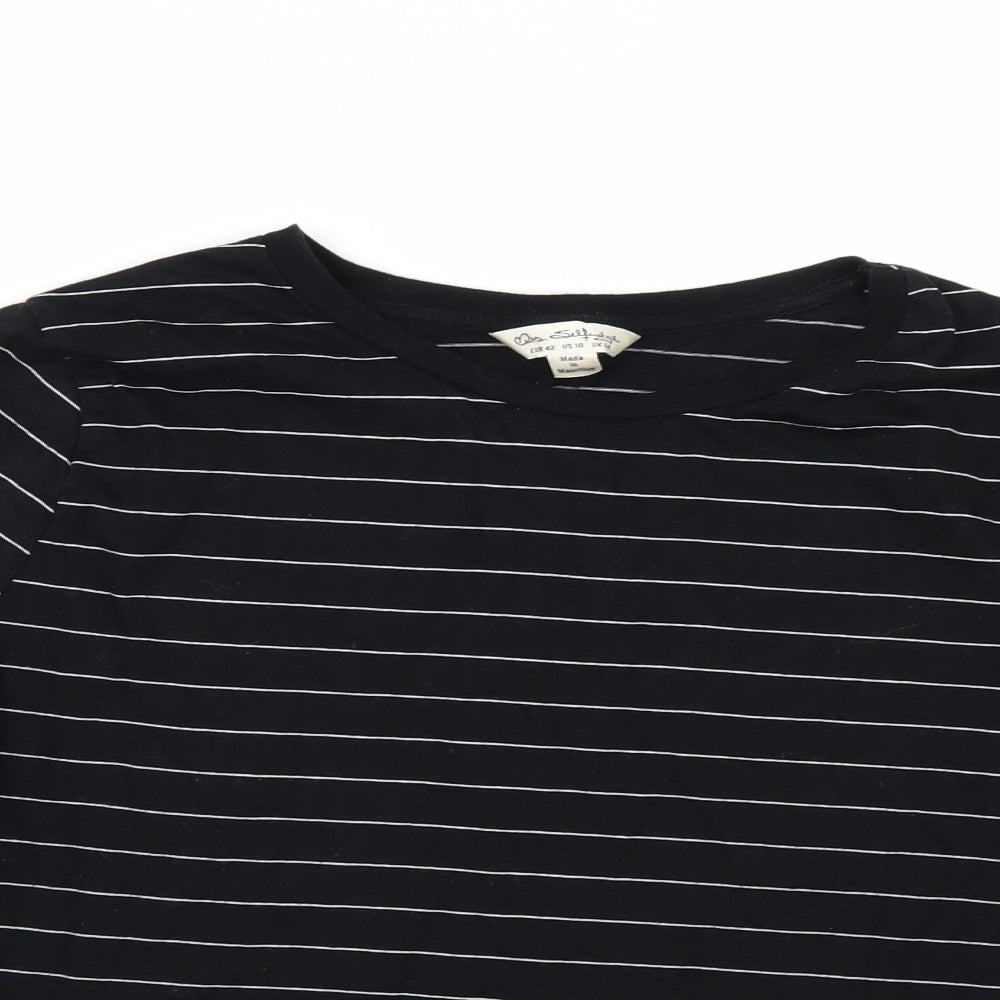 Womens UK Size 14 Miss Selfridge Black Basic T-Shirt