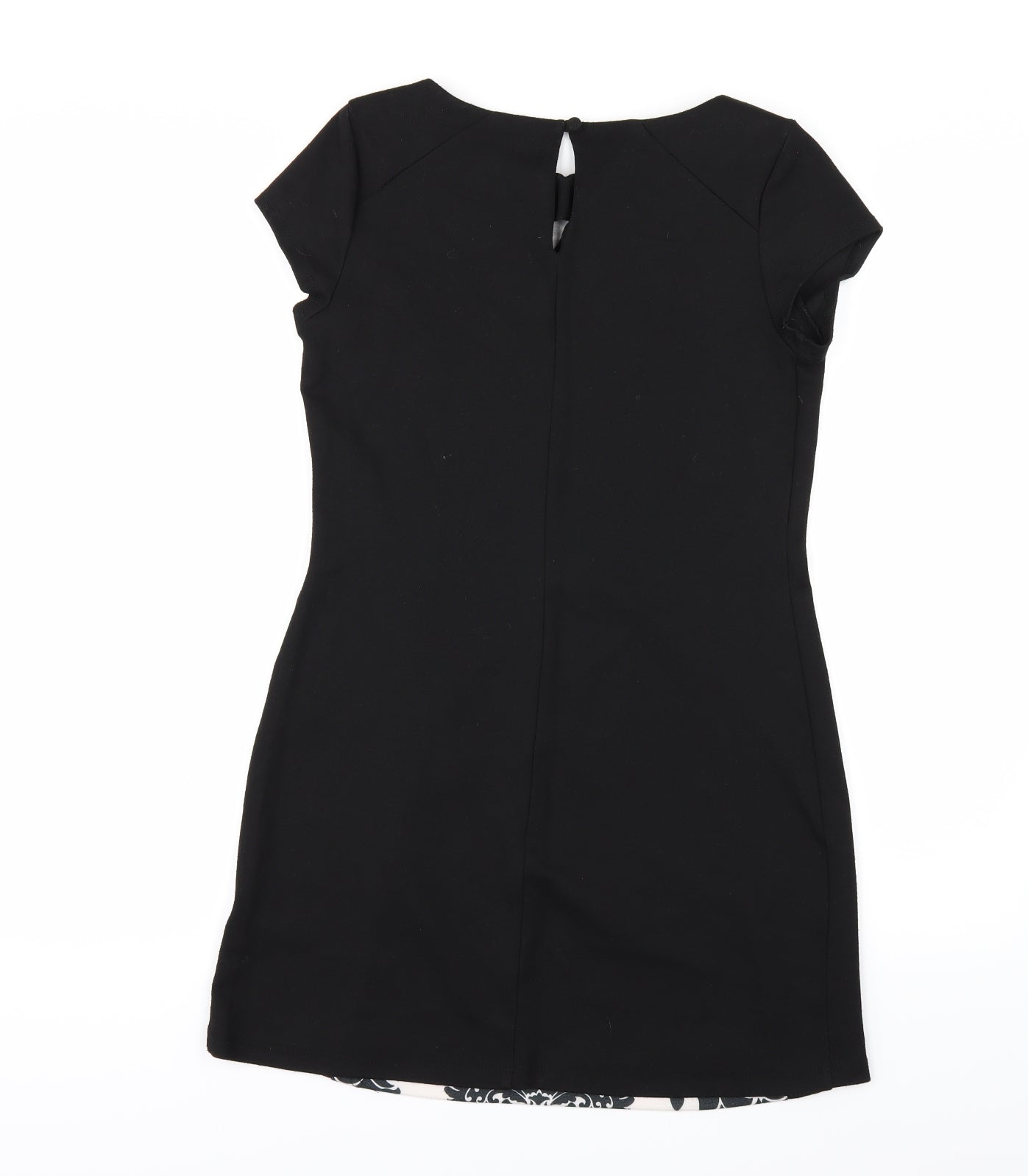 Dorothy Perkins Womens Black Geometric  A-Line  Size 10