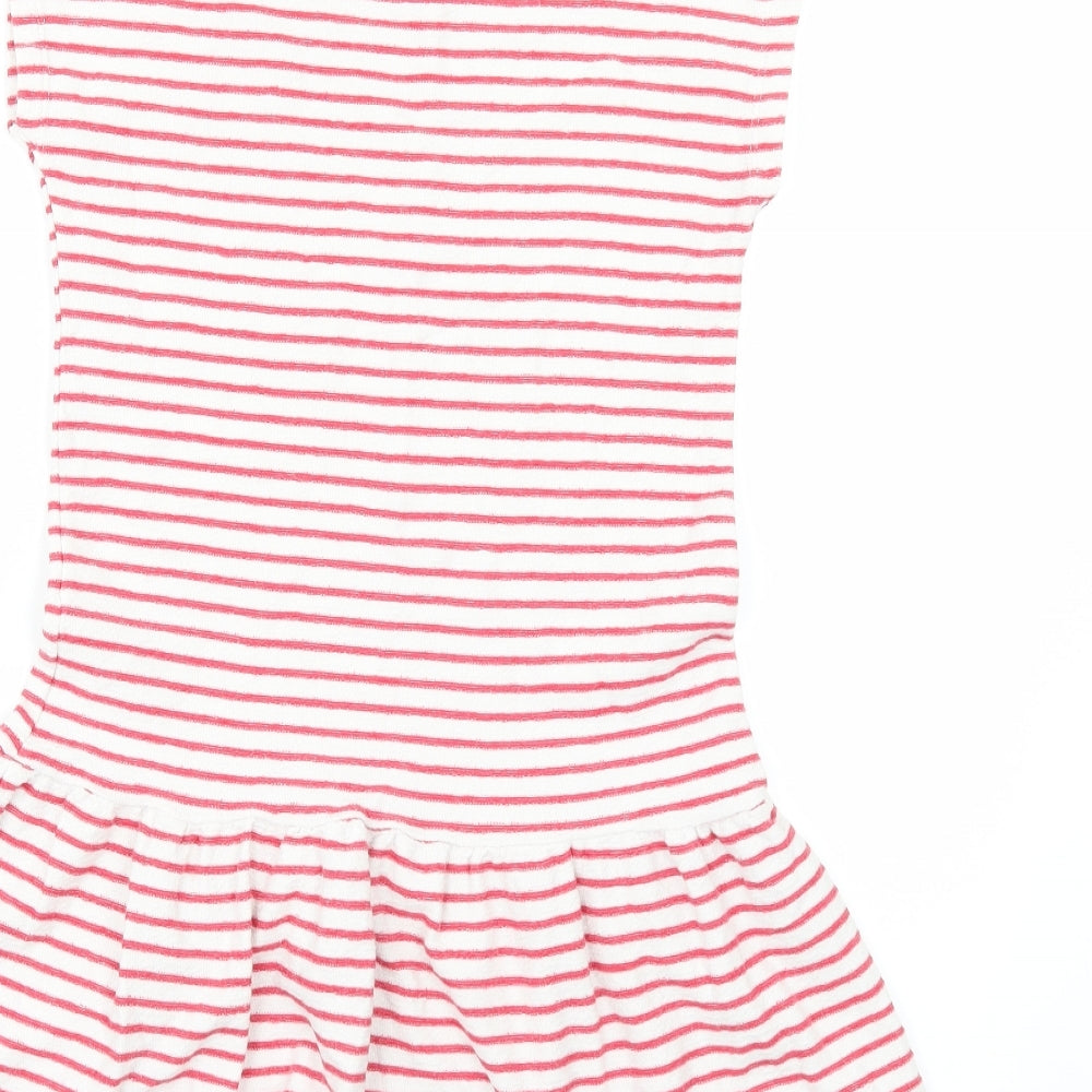 NEXT Girls Ivory Spotted Ramie Fit & Flare  Size 10 Years