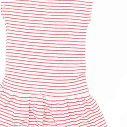 NEXT Girls Ivory Spotted Ramie Fit & Flare  Size 10 Years
