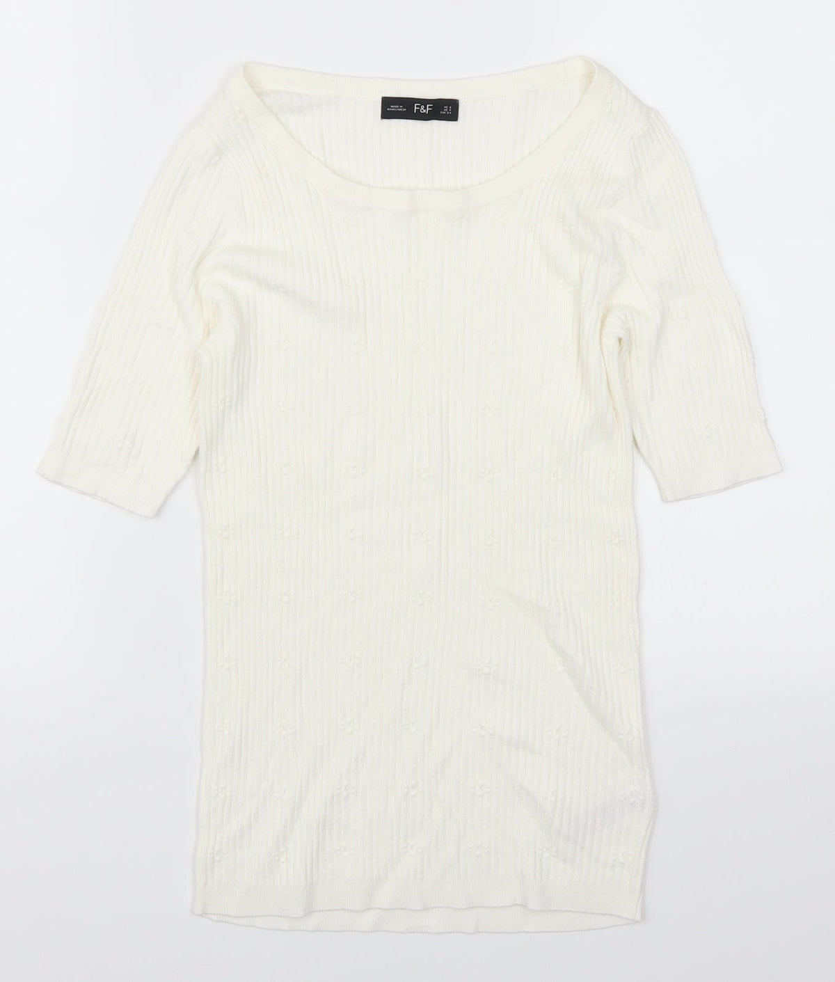 F&F Womens White   Pullover Jumper Size 6
