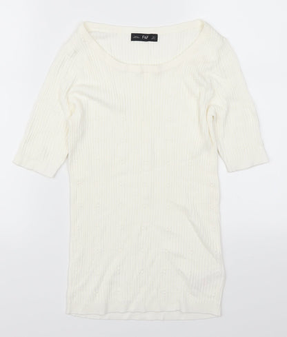 F&F Womens White   Pullover Jumper Size 6