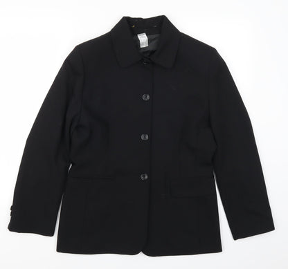 Womens UK Size 14 Preworn Regular Black Suit Jacket