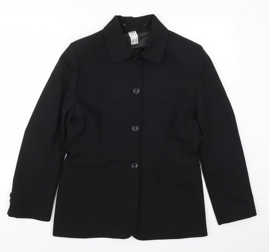 Womens UK Size 14 Preworn Regular Black Suit Jacket
