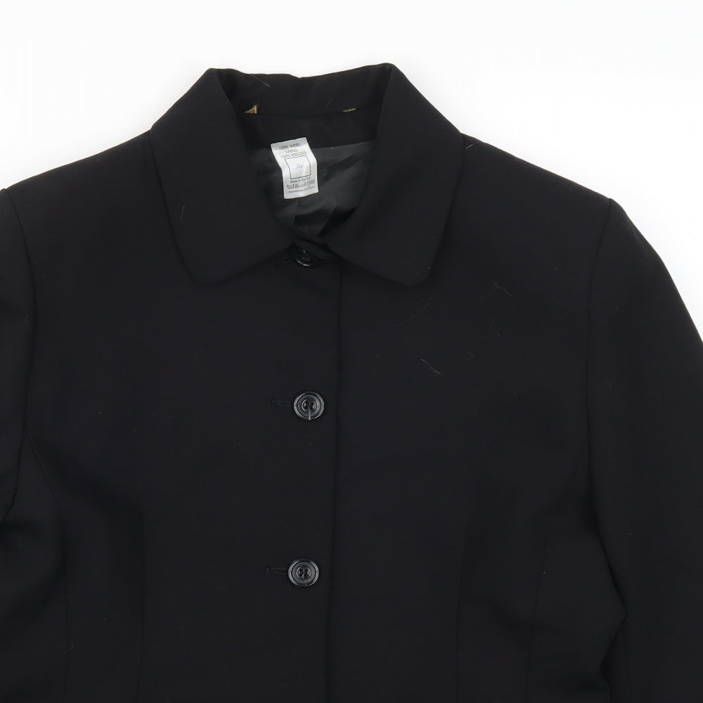 Womens UK Size 14 Preworn Regular Black Suit Jacket