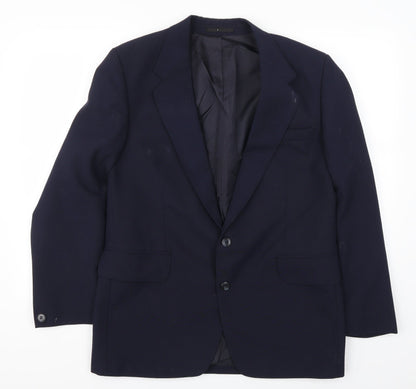 International Fashion Mens Blue   Jacket Suit Jacket Size 40