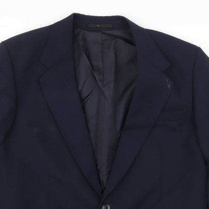 International Fashion Mens Blue   Jacket Suit Jacket Size 40