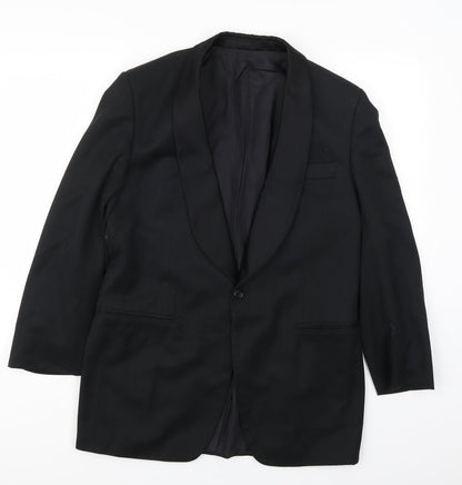 International Fashion Mens Black   Jacket Suit Jacket Size 38