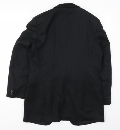 International Fashion Mens Black   Jacket Suit Jacket Size 38