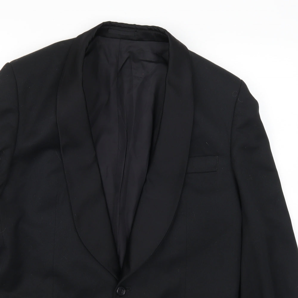 International Fashion Mens Black   Jacket Suit Jacket Size 38