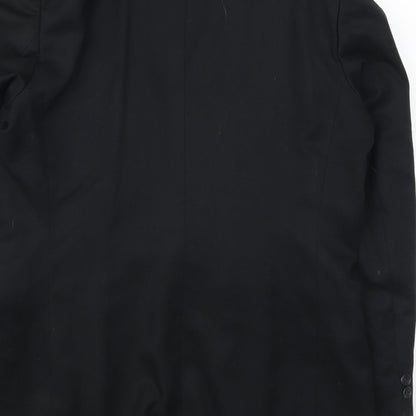 International Fashion Mens Black   Jacket Suit Jacket Size 38