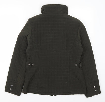 Womens UK Size S Gallery Green Quilted Coat