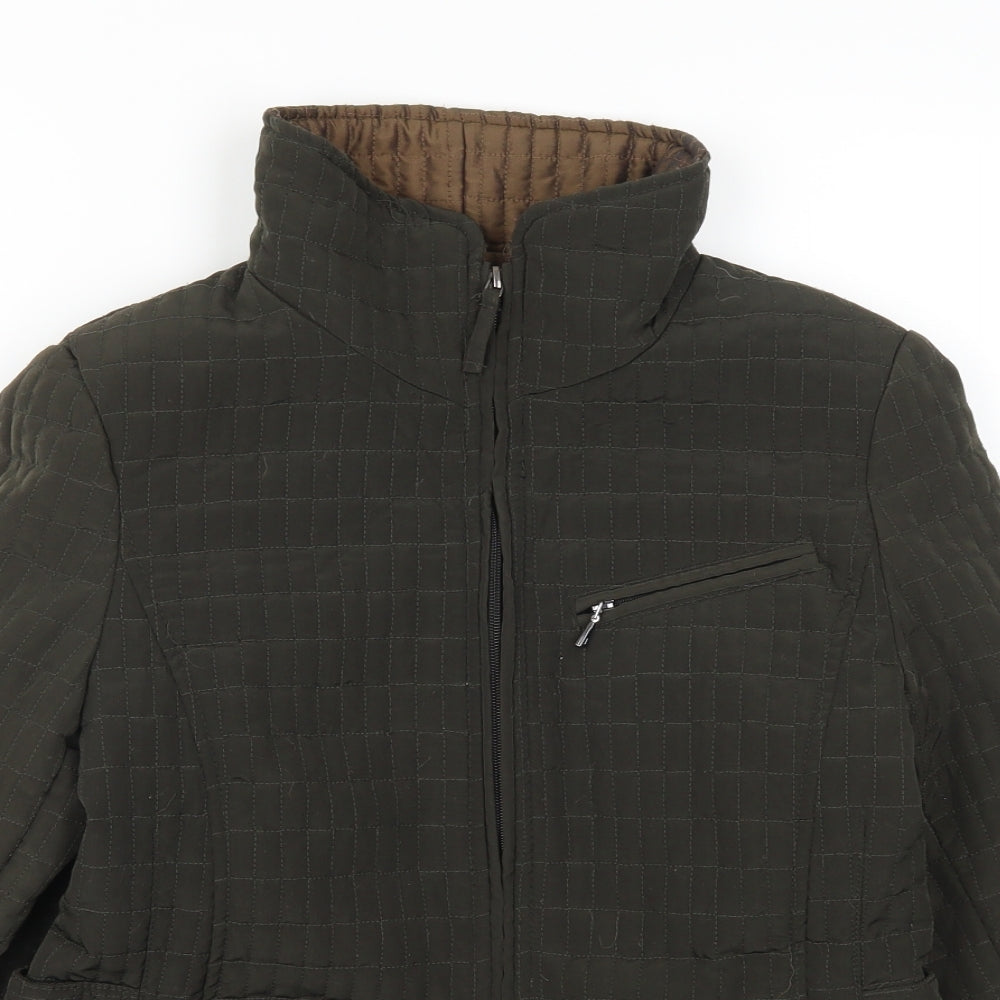 Womens UK Size S Gallery Green Quilted Coat