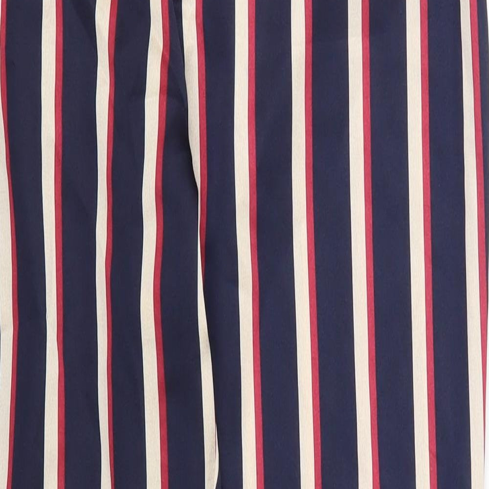 Pretty Little Thing Womens Blue Striped  Trousers  Size 8 L29 in