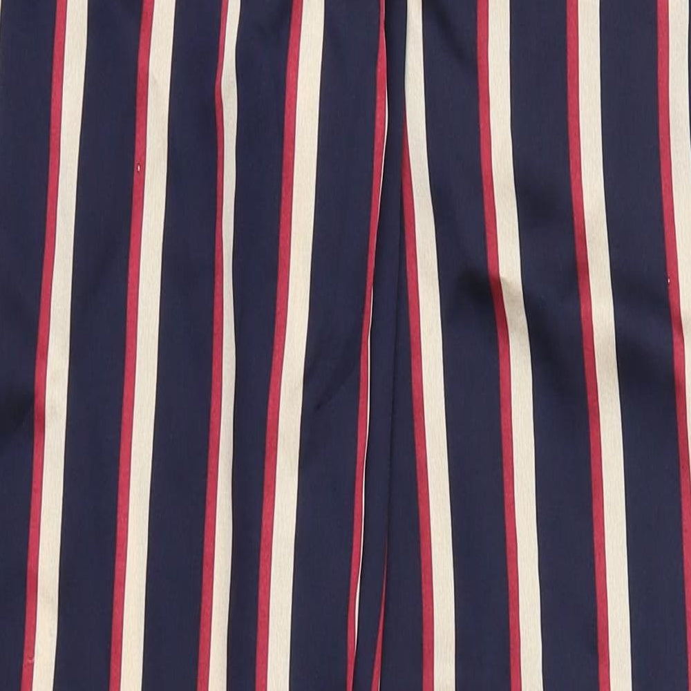 Pretty Little Thing Womens Blue Striped  Trousers  Size 8 L29 in