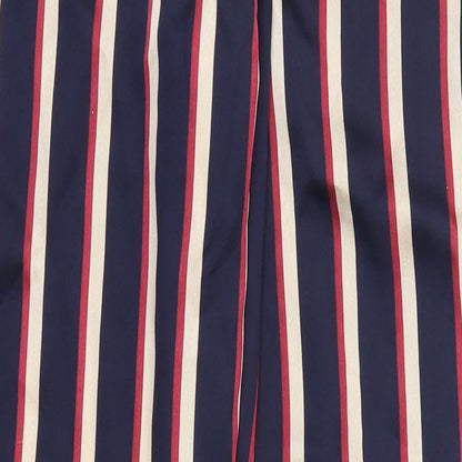 Pretty Little Thing Womens Blue Striped  Trousers  Size 8 L29 in