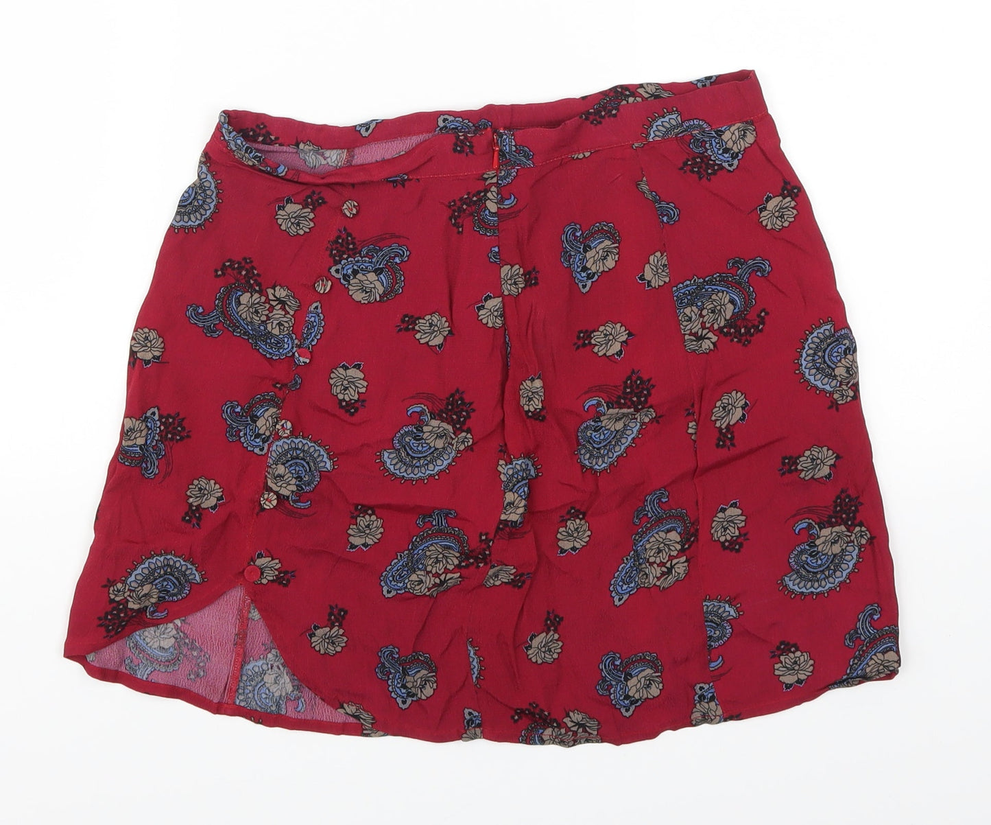 Miss Selfridge Womens Pink Paisley  Mini Skirt Size 8