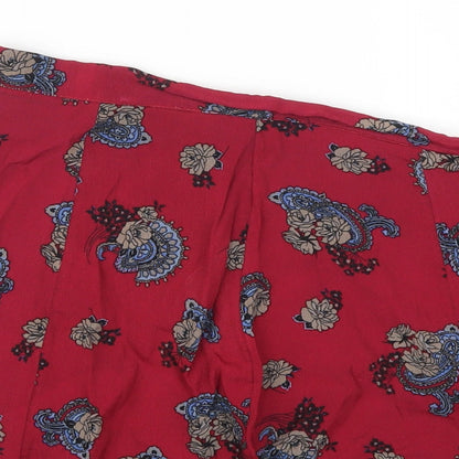 Miss Selfridge Womens Pink Paisley  Mini Skirt Size 8