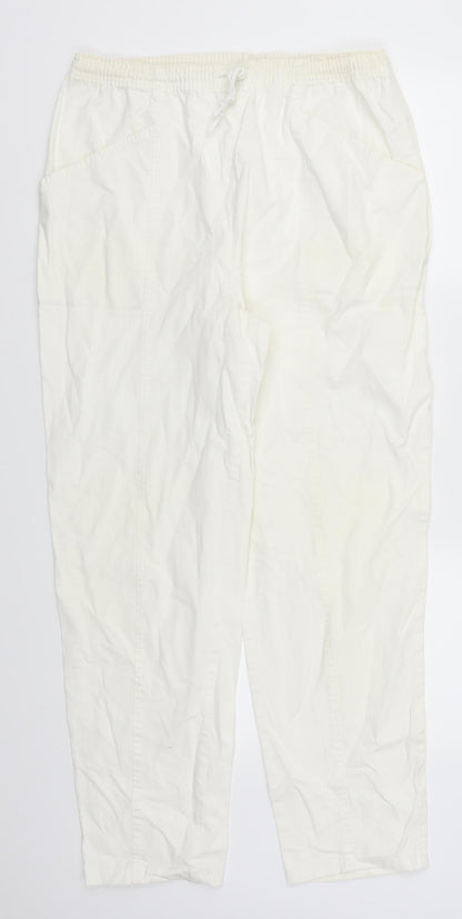 Womens UK Size 32 in Preworn Regular Fit  White Trousers