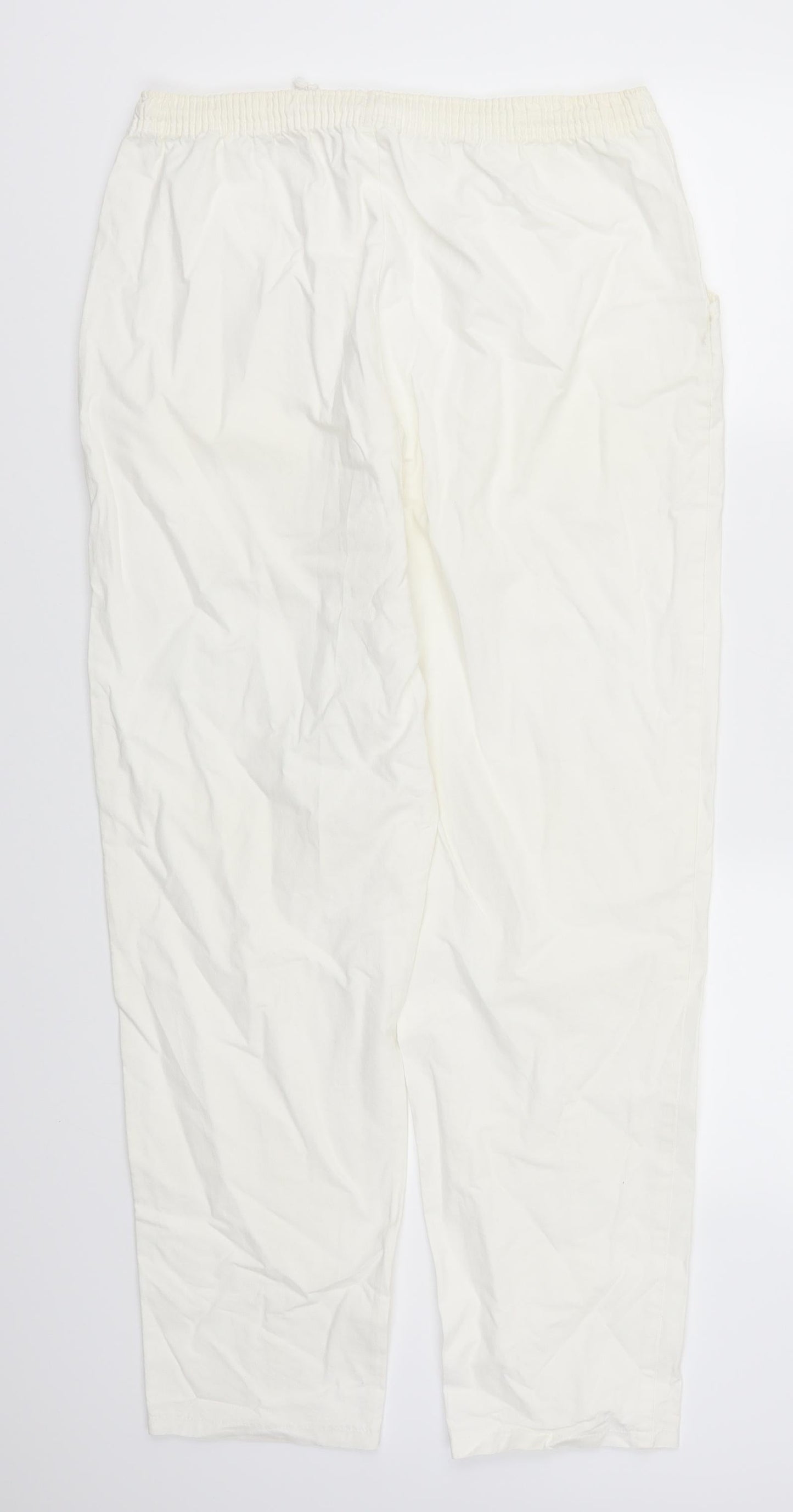 Womens UK Size 32 in Preworn Regular Fit  White Trousers