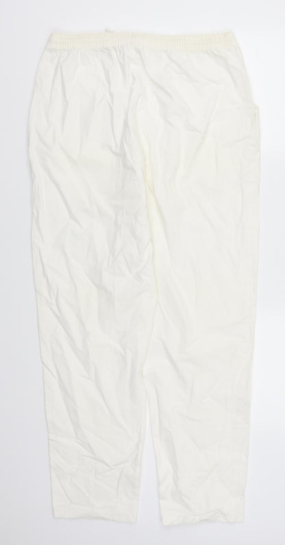 Womens UK Size 32 in Preworn Regular Fit  White Trousers